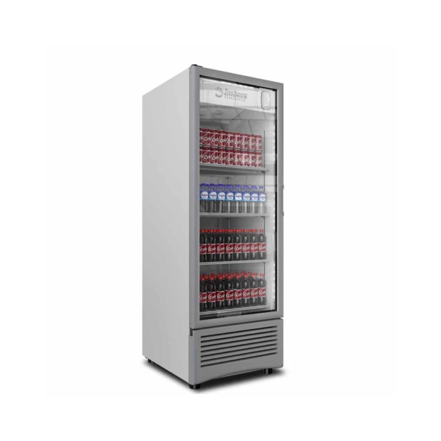 ENFRIADOR VERTICAL DE 4 PARRILLAS CON CAPACIDAD DE 0.71 M³, 1 PUERTA DE CRISTAL, LUZ LED MODELO VR25