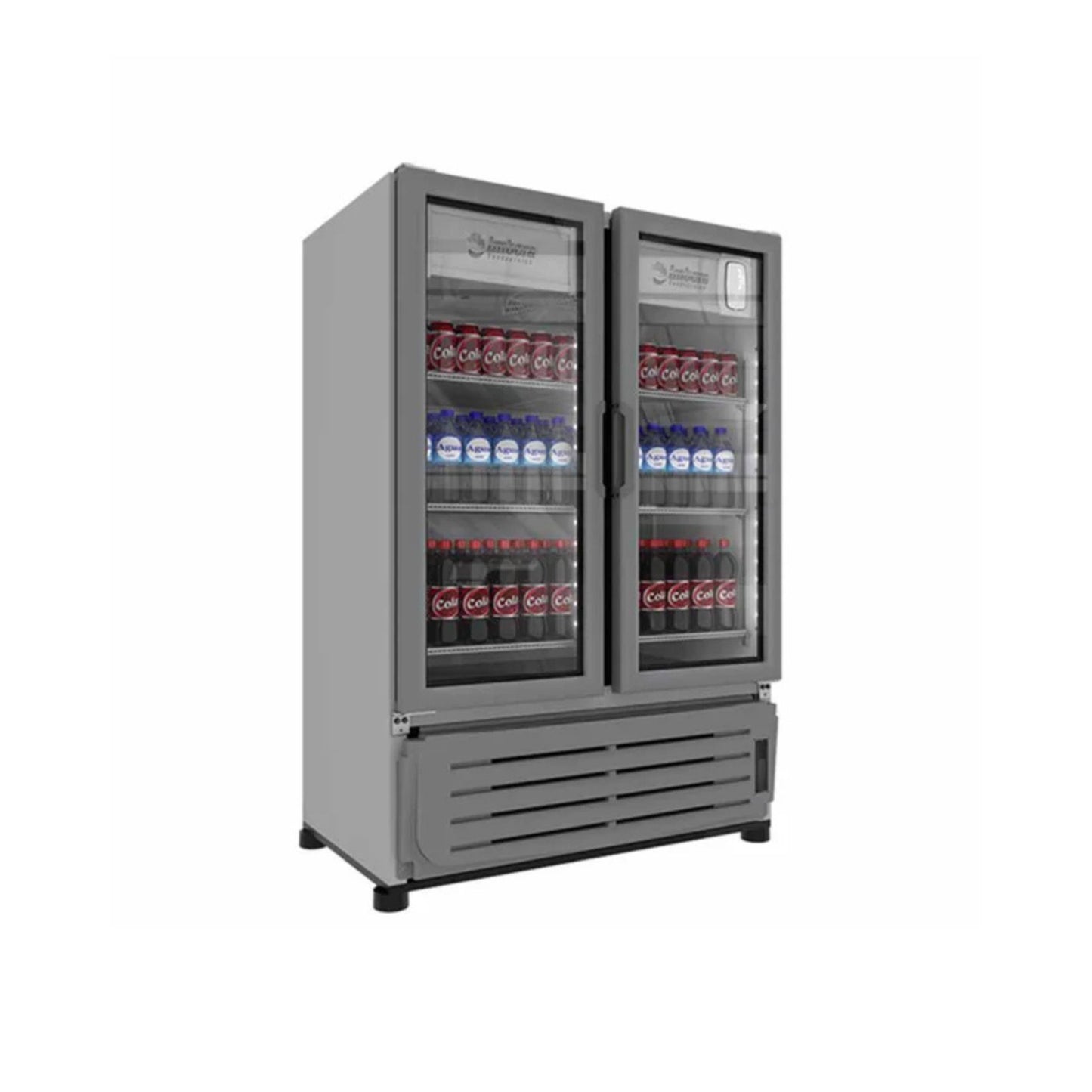 ENFRIADOR VERTICAL DE 8 PARRILLAS CON CAPACIDAD DE 0.54 M³, 2 PUERTAS DE CRISTAL, LUZ LED MODELO VR19