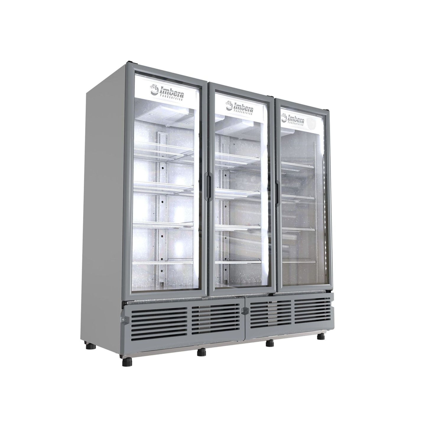ENFRIADOR VERTICAL DE 12 PARRILLAS CON CAPACIDAD DE 2.04 M³, 3 PUERTAS DE CRISTAL, LUZ LED, MODELO G3T72