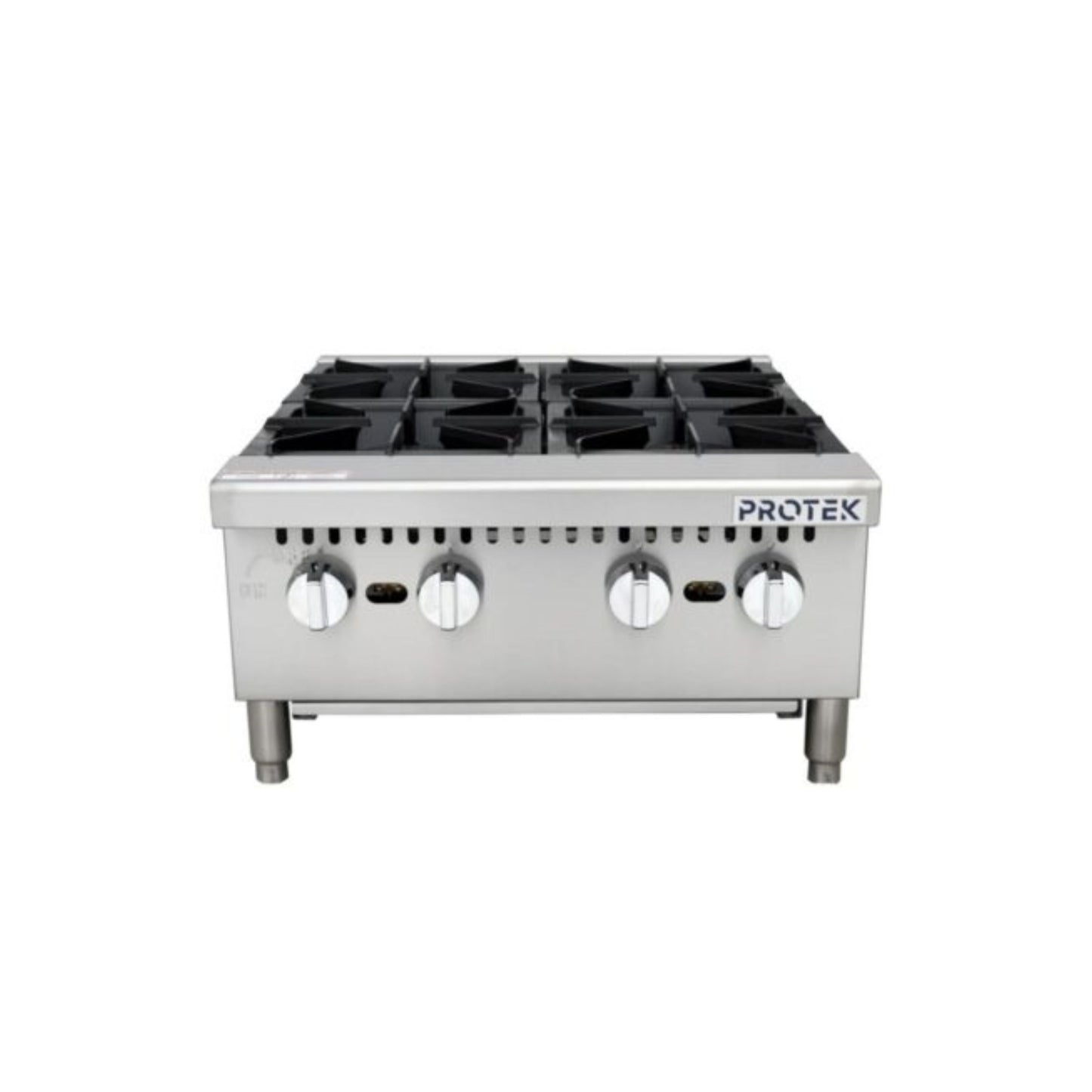 PARRILLA A GAS PROTEK DE MÁXIMA POTENCIA EN ACERO INOXIDABLE CON PARRILLAS DE HIERRO VACIADO MODELO PAP-4QG