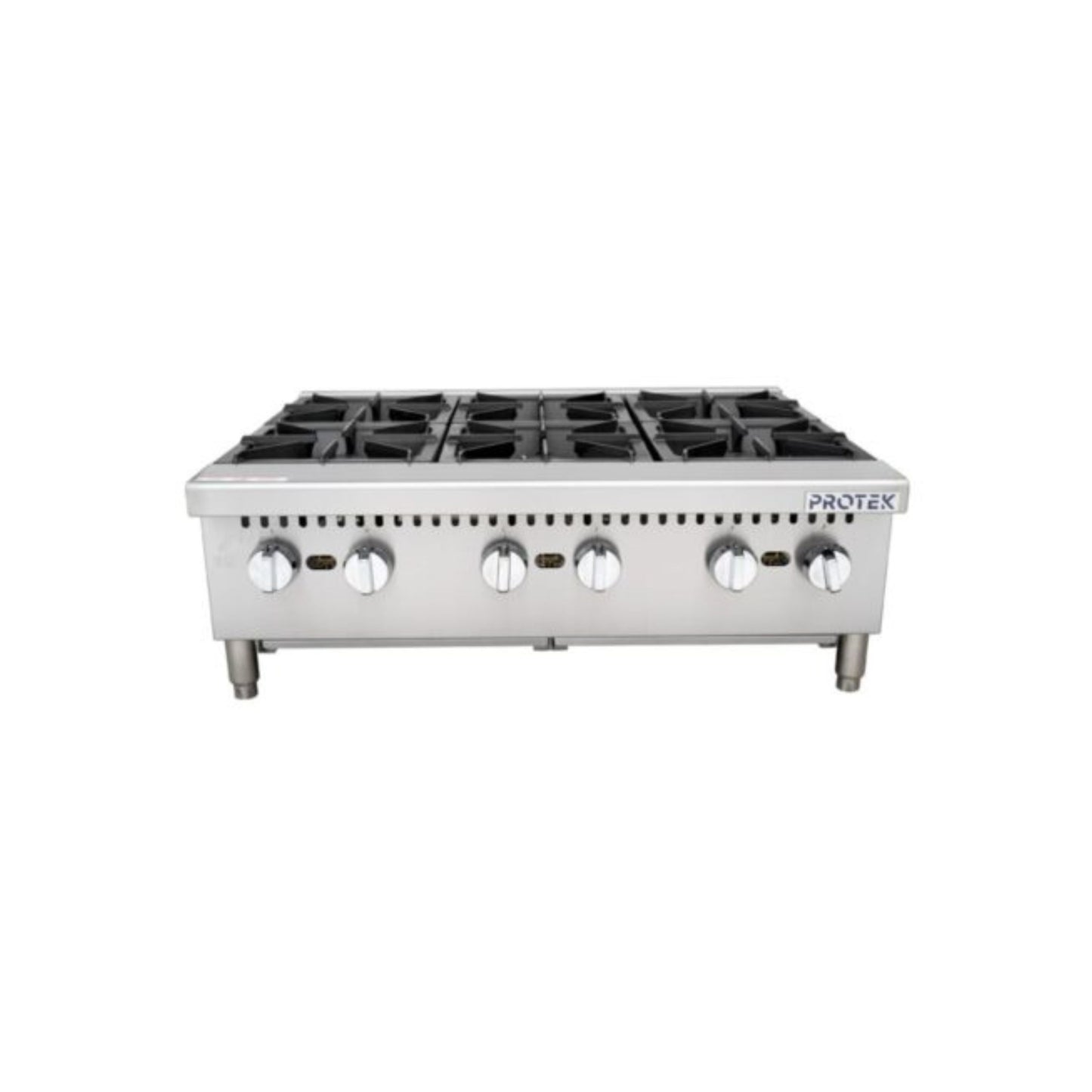 PARRILLA A GAS PROTEK DE MÁXIMA POTENCIA EN ACERO INOXIDABLE CON PARRILLAS DE HIERRO VACIADO MODELO PAP-6QG