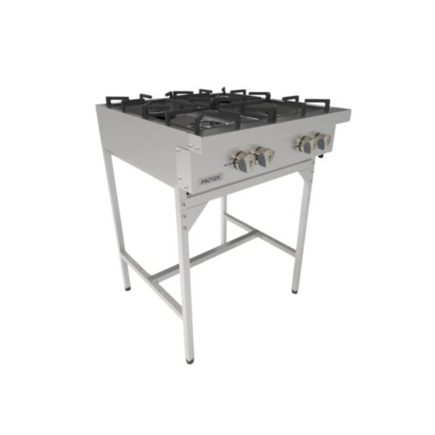 PARRILLA A GAS PROTEK DE MÁXIMA POTENCIA EN ACERO INOXIDABLE CON PARRILLAS DE HIERRO VACIADO MODELO PAP-4QGS