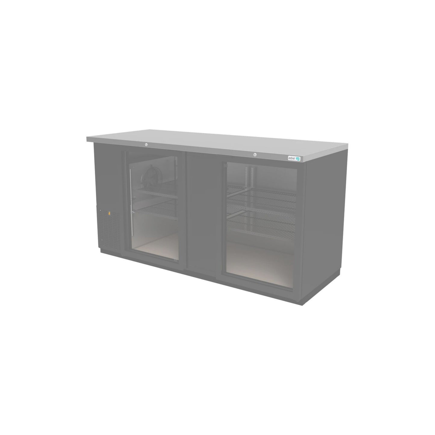 REFRIGERADOR CONTRABARRA 2 PUERTAS DE CRISTAL MODELO ABBC-68G HC