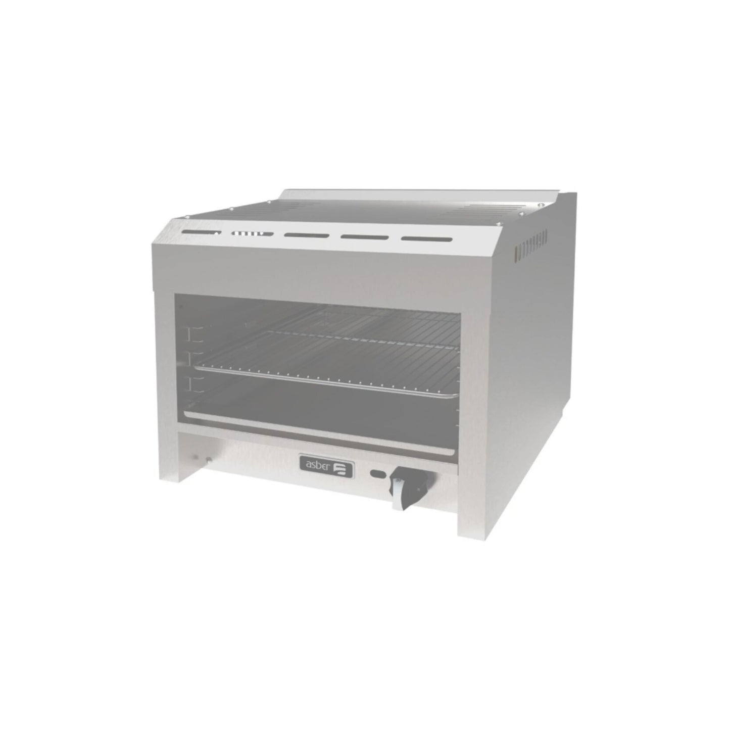 CHEESE MELTER ASBER 1 QUEMADOR, 20 BTU TOTAL, 610 X 476 X 530 MM GAS NATURAL MODELO AECM-24