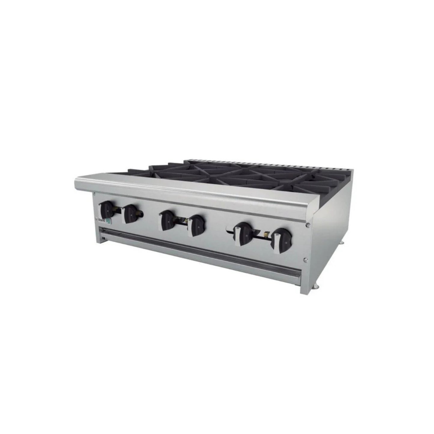 PARRILLA 6 QUEMADORES, 180 000 BTU TOTAL GAS NATURAL MODELO AEHP-6-36