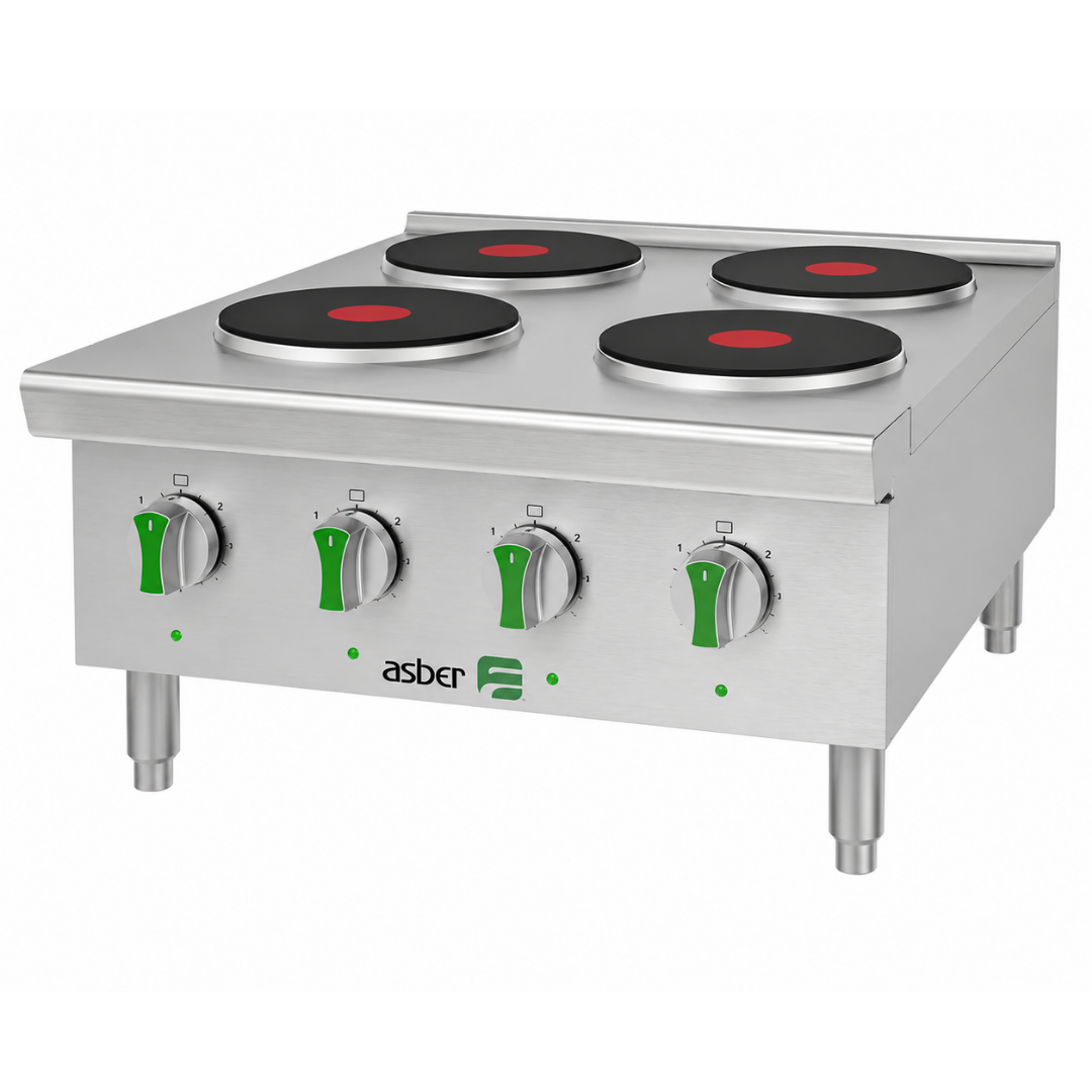 PARRILLA ELECTRICA CON 4 PLACAS REDONDAS AEHP E 4 24 EM