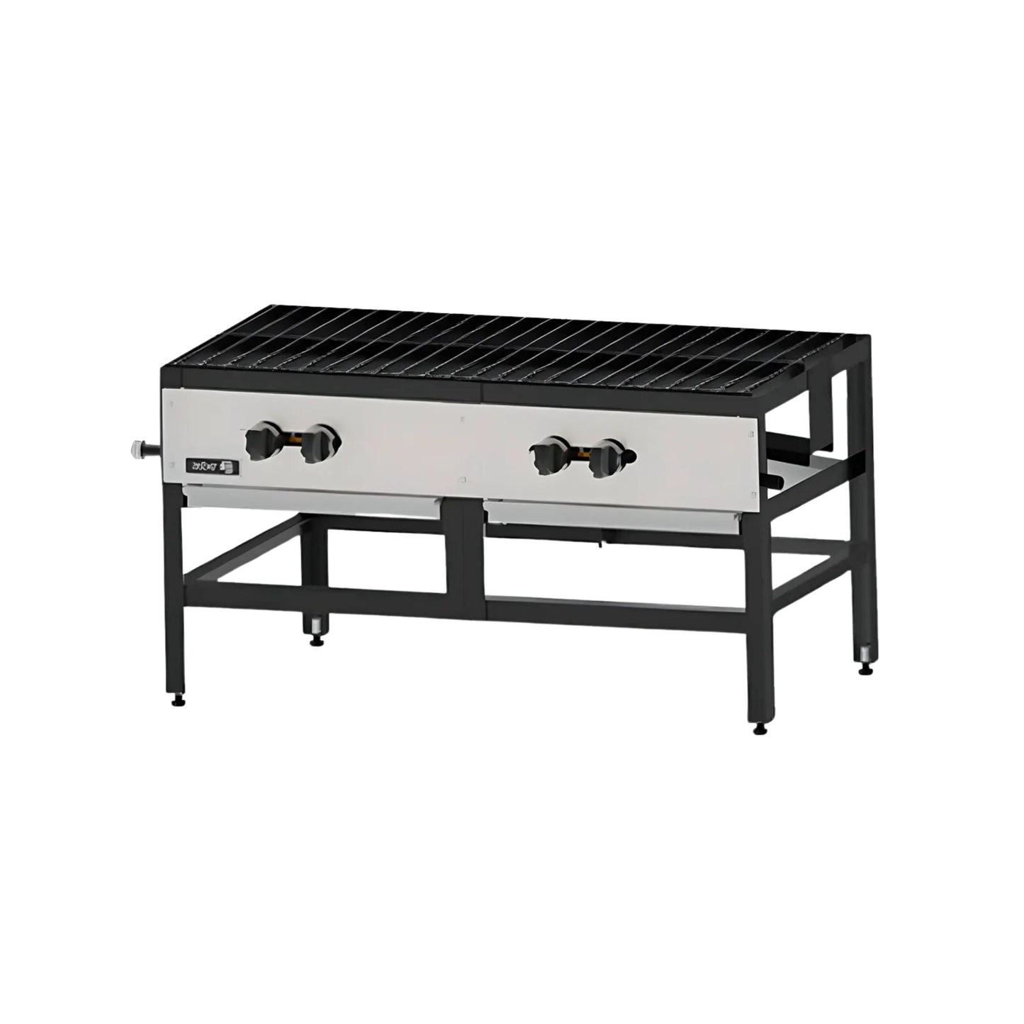 FOGON 2 SECCIONES A GAS LAMINA ACERO NEGRO ASBER AESP-2-4-B-E GAS NATURAL+ MODELO AESP-2-4-B-E