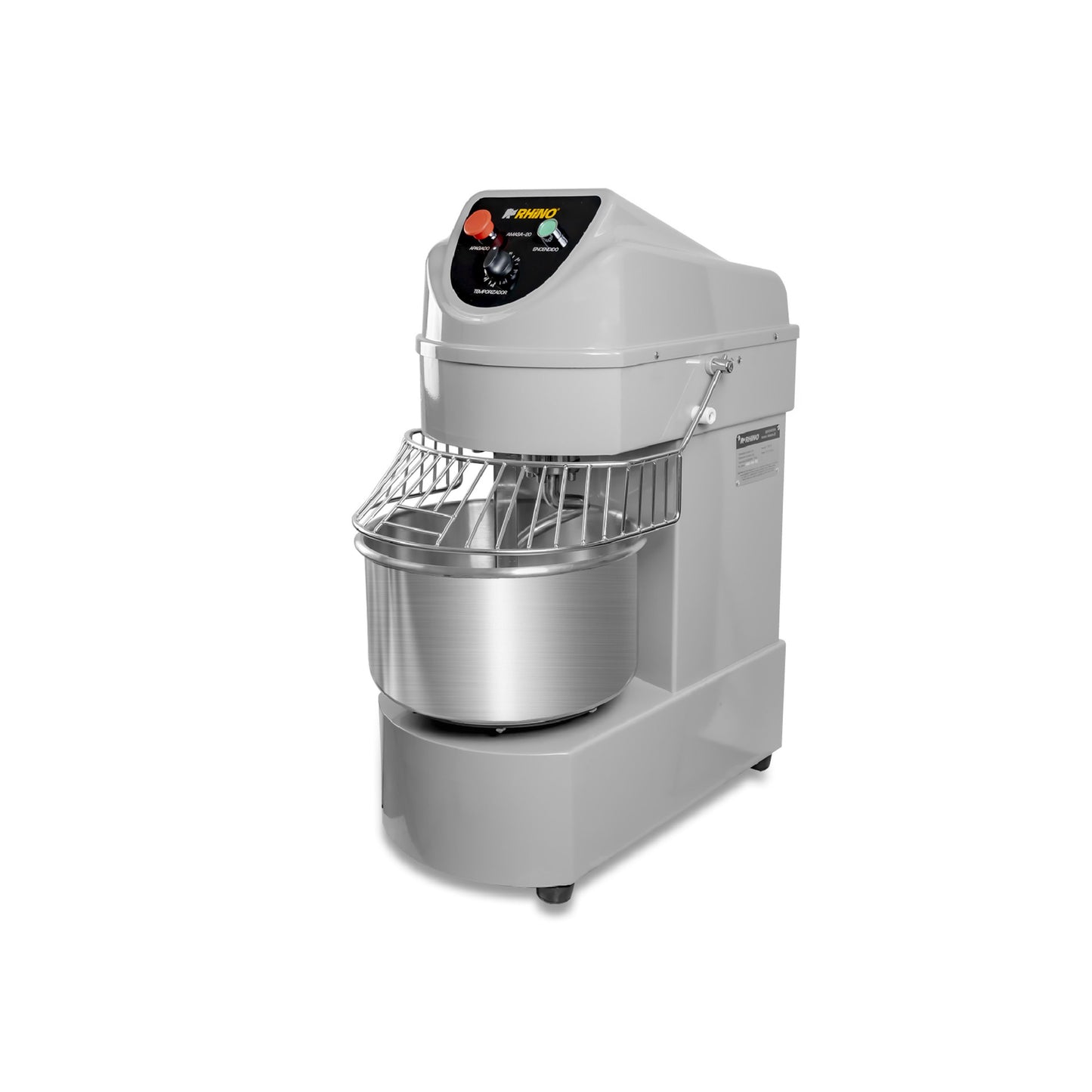 AMASADORA DOBLE ACCIÓN 20L, 1,100W, TEMPORIZADOR, TAZÓN ACERO INOXIDABLE MODELO AMASA-20