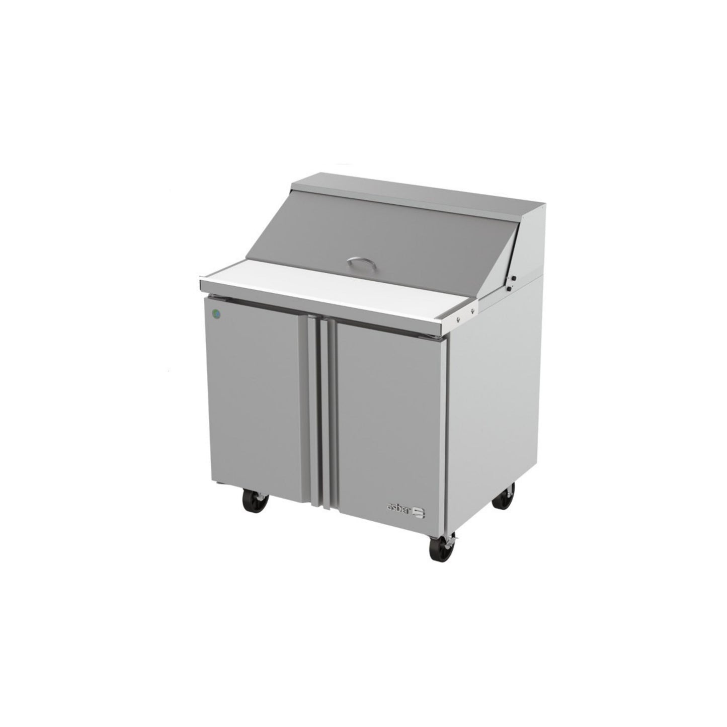 MESA REFRIGERADA 2 PUERTAS, 2 PARRILLAS, 13.1 FT³, 10 INSERTOS MODELO APTS-36-10 P HC