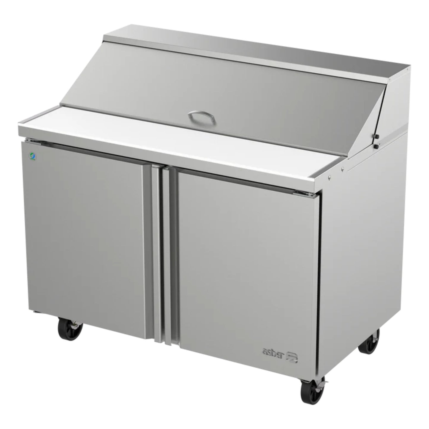 MESA REFRIGERADA 2 PUERTAS, 2 PARRILLAS, 13.3 FT³, 12 INSERTOS MODELO APTS-48-12 HC