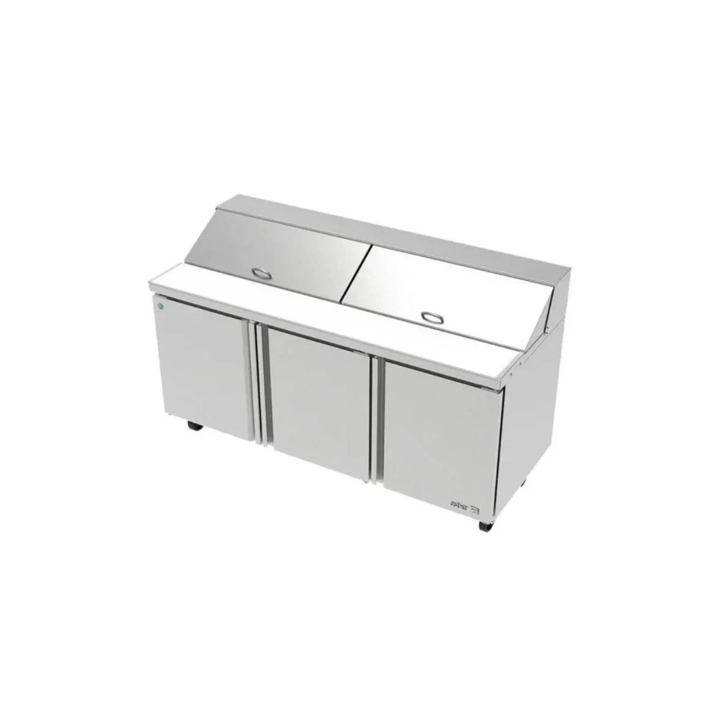 MESA REFRIGERADA 3 PUERTAS, 3 PARRILLAS, 25.4 FT³, 18 INSERTOS MODELO APTS-72-18 P HC