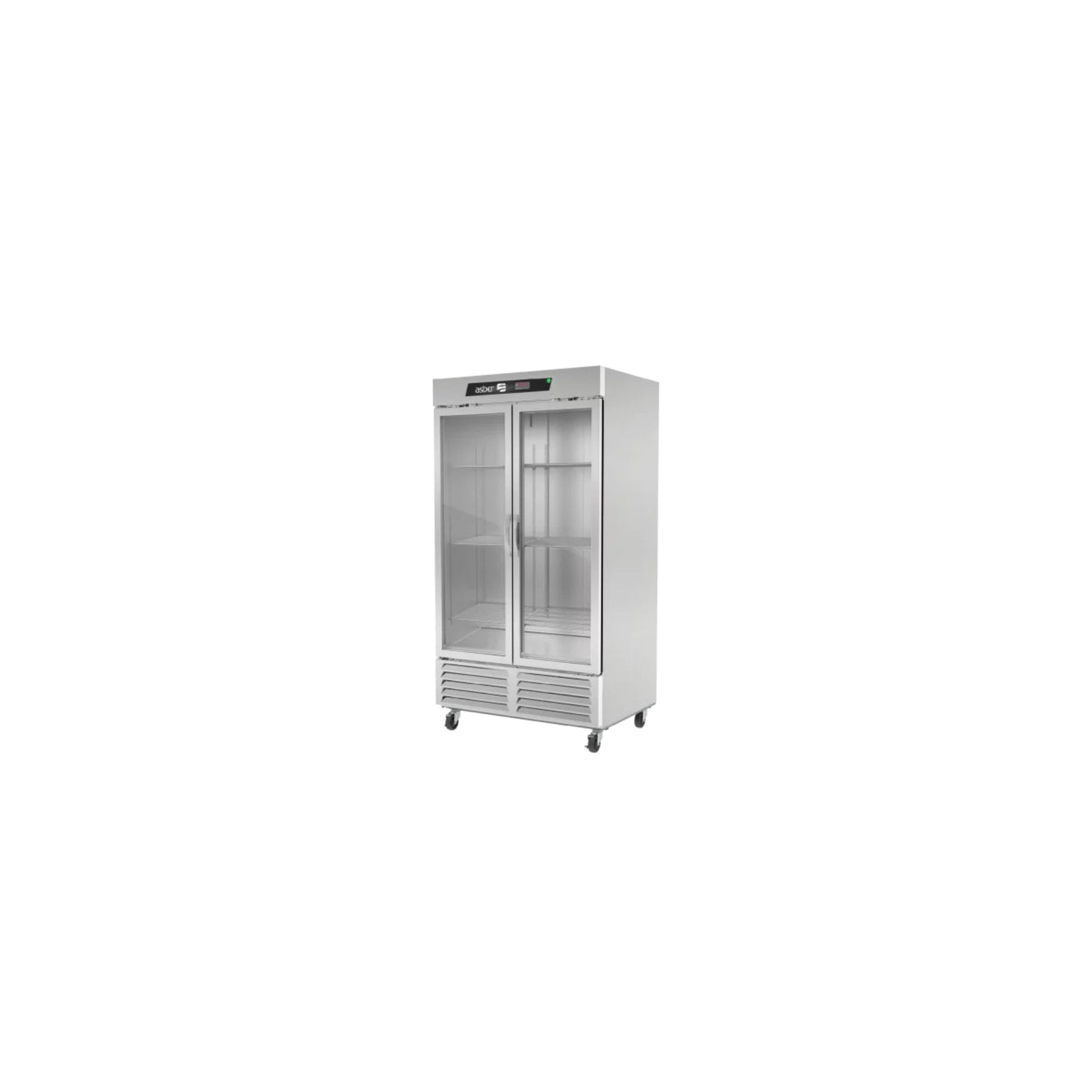 CONGELADOR VERTICAL 2 PUERTAS DE CRISTAL, 6 PARRILLAS, 37 FT³ MODELO ARF-37-G HC