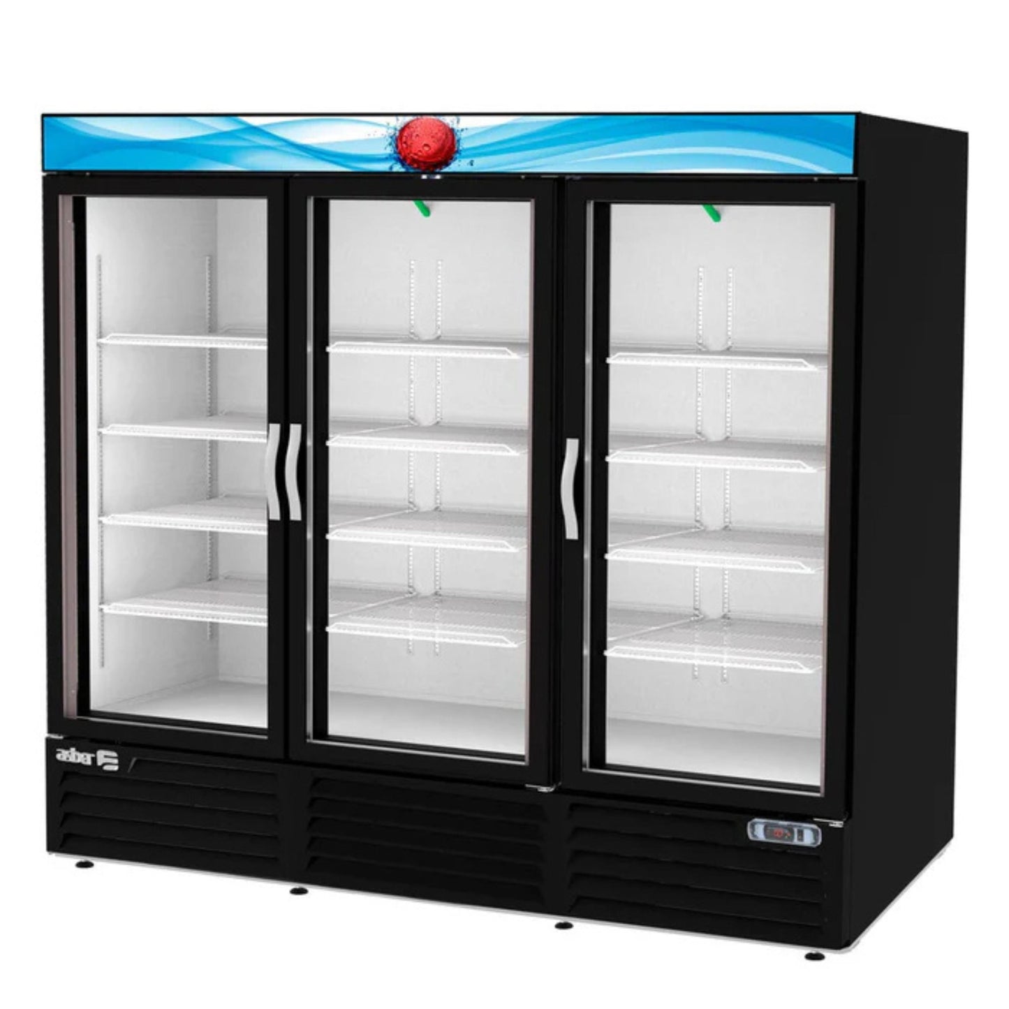 REFRIGERADOR VERTICAL 3 PUERTAS SÓLIDAS, 12 PARRILLAS, 72 FT³ MODELO ARMD-72 HC