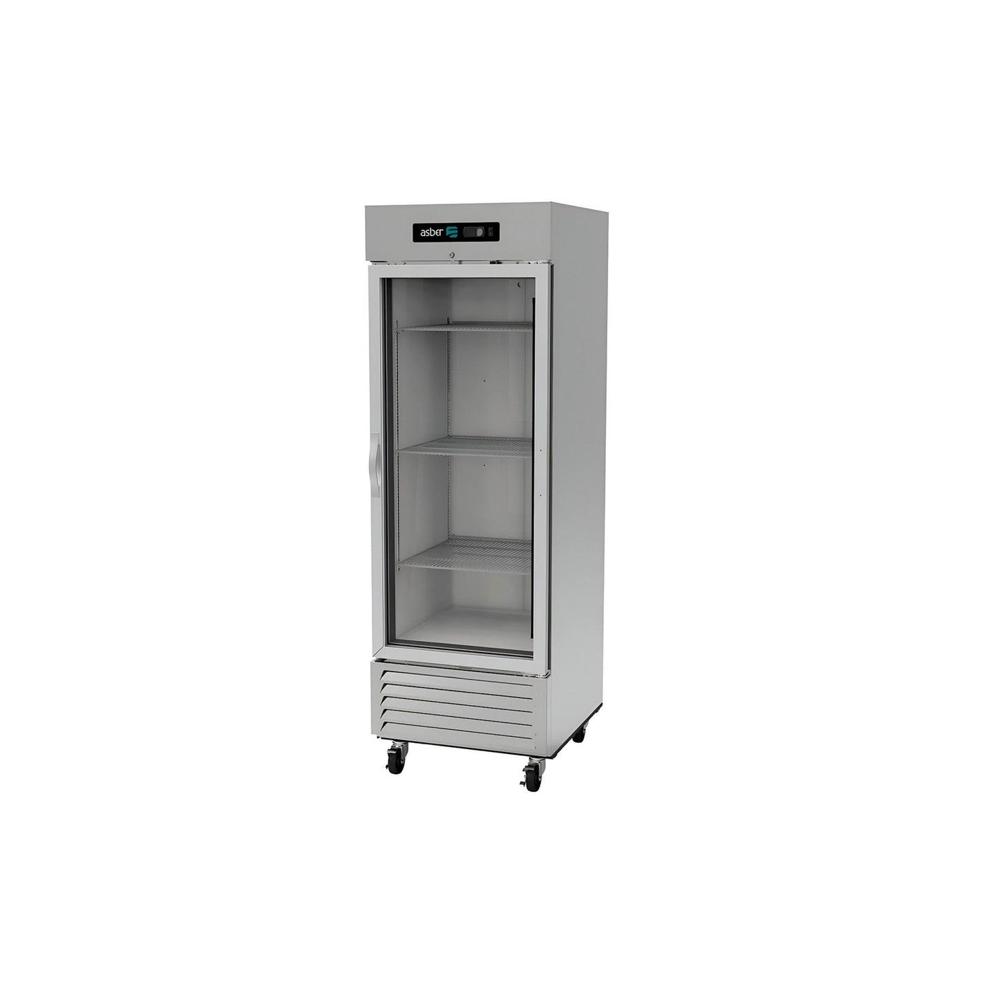 REFRIGERADOR VERTICAL 1 PUERTA DE CRISTAL, 23 PIES³, ILUMINACIÓN LED MODELO ARR-23-G-H HC