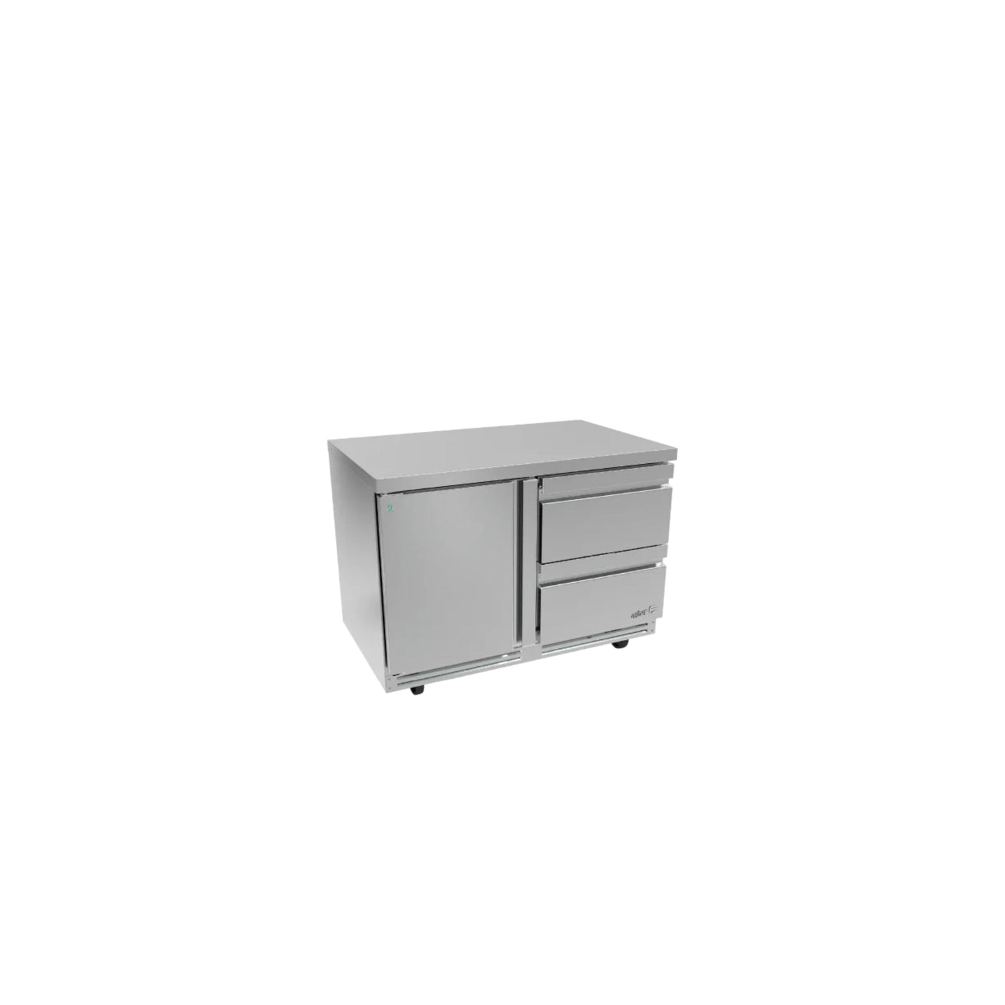 MESA PARA REFRIGERACIÓN, 48 PIES³, 2 PUERTAS, 2 PARRILLAS, ACERO INOXIDABLE MODELO AUTR-48-D2 P HC