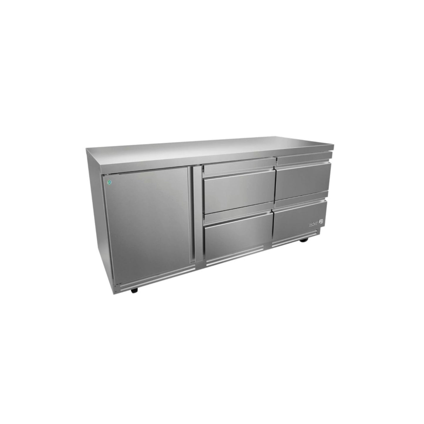 MESA PARA REFRIGERACIÓN, 72 PIES³, 4 PUERTAS, 4 PARRILLAS, ACERO INOXIDABLE MODELO AUTR-72-D4 P HC