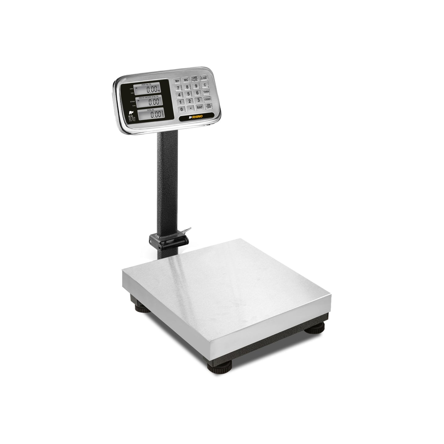 BÁSCULA DE PLATAFORMA 80KG / 10G, PLEGABLE, ACERO INOXIDABLE, INDICADOR CON PANTALLAS DE USUARIO Y CLIENTE, PLATAFORMA 31 X 45CM MODELO BP-80