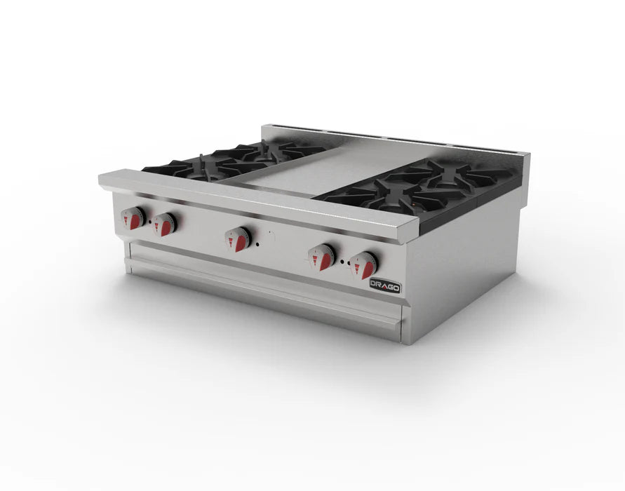 COMBINADO PARRILLA Y PLANCHA 4 QUEMADORES MODELO CG-40P