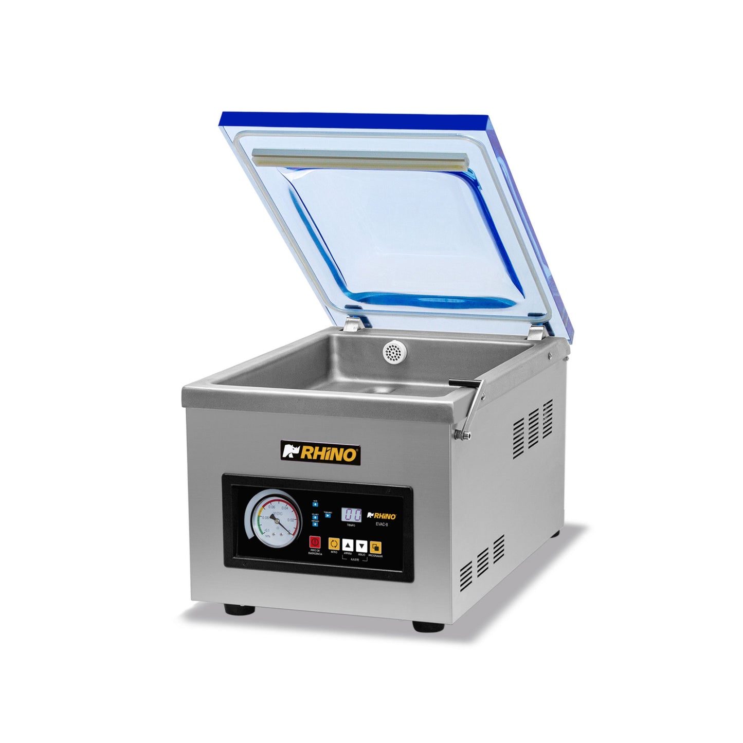 EMPACADORA AL VACÍO 5 CICLOS, BARRA 27CM, BOMBA 8M³/H, ACERO INOXIDABLE MODELO EVAC-8