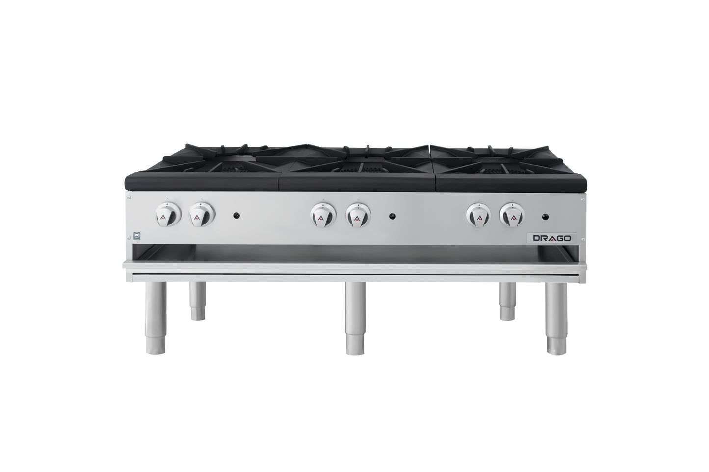 ESTUFÓN 3 SECCIONES HORIZONTAL, PATAS LARGAS, GAS NATURAL MODELO GNFO-03-HSH