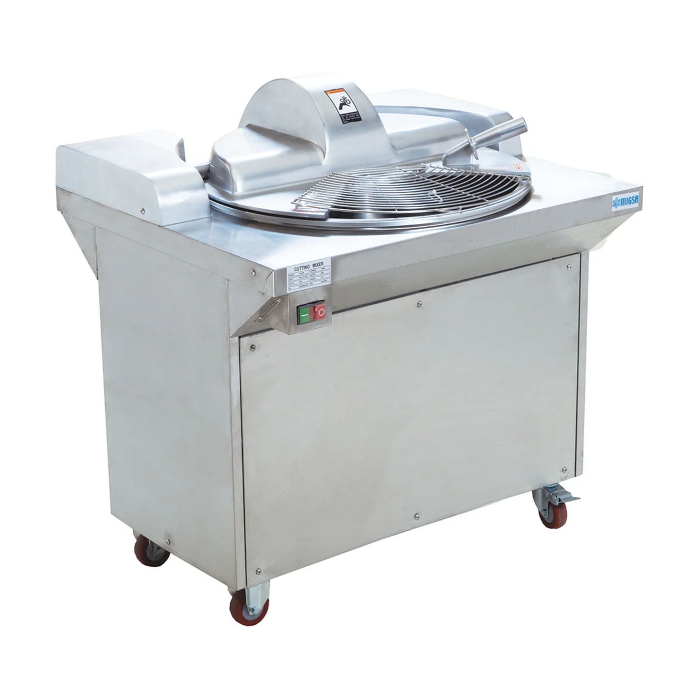 MÁQUINA CORTADORA MEZCLADORA DE ALIMENTOS CON BASE SOBRE PISO