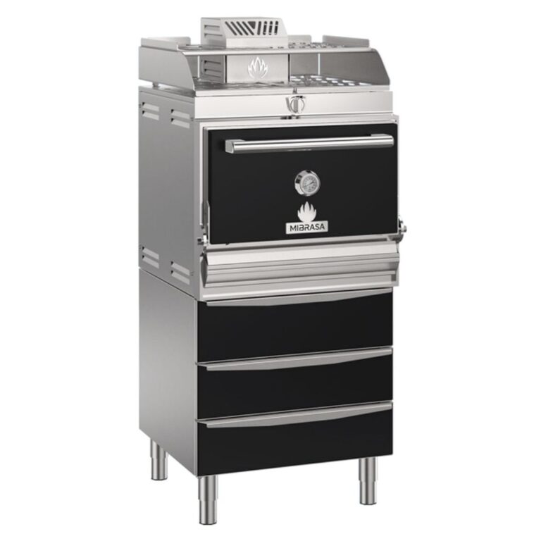 HORNO MIBRASA 110-S CON CAJONES Y SOPORTE PARA BANDEJAS MODELO HMBHOTSB110-S