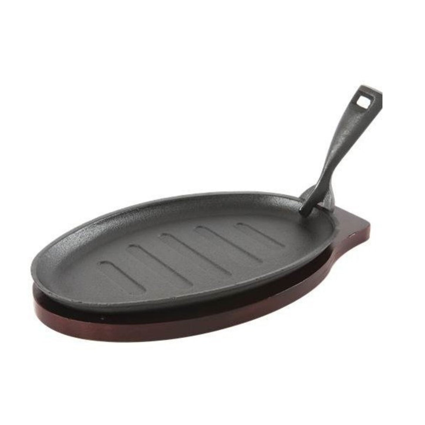 SARTÉN DE HIERRO FUNDIDO 12.7" X 7.8" X 1.6" OVAL CON BASE