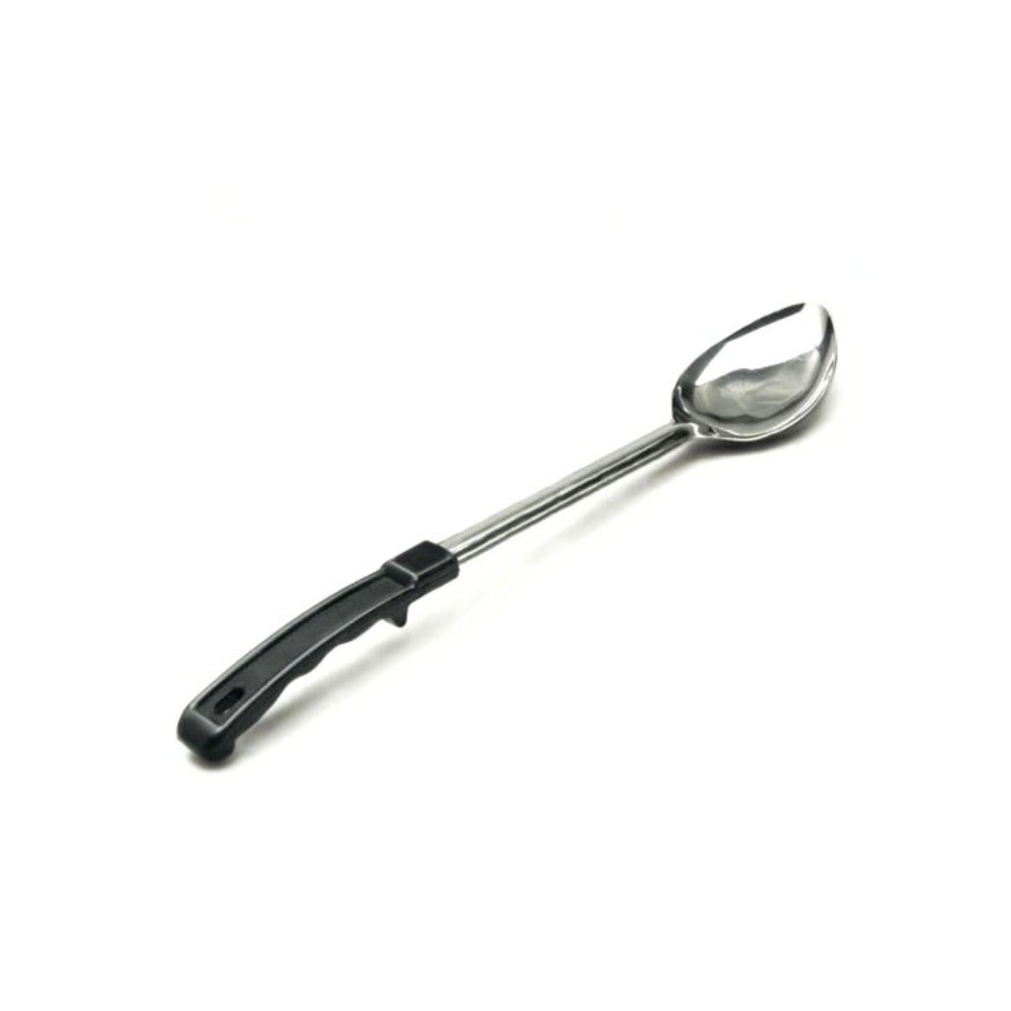 CUCHARA PARA COCINAR ACERO INOX MANGO PLÁSTICO 15" LISA