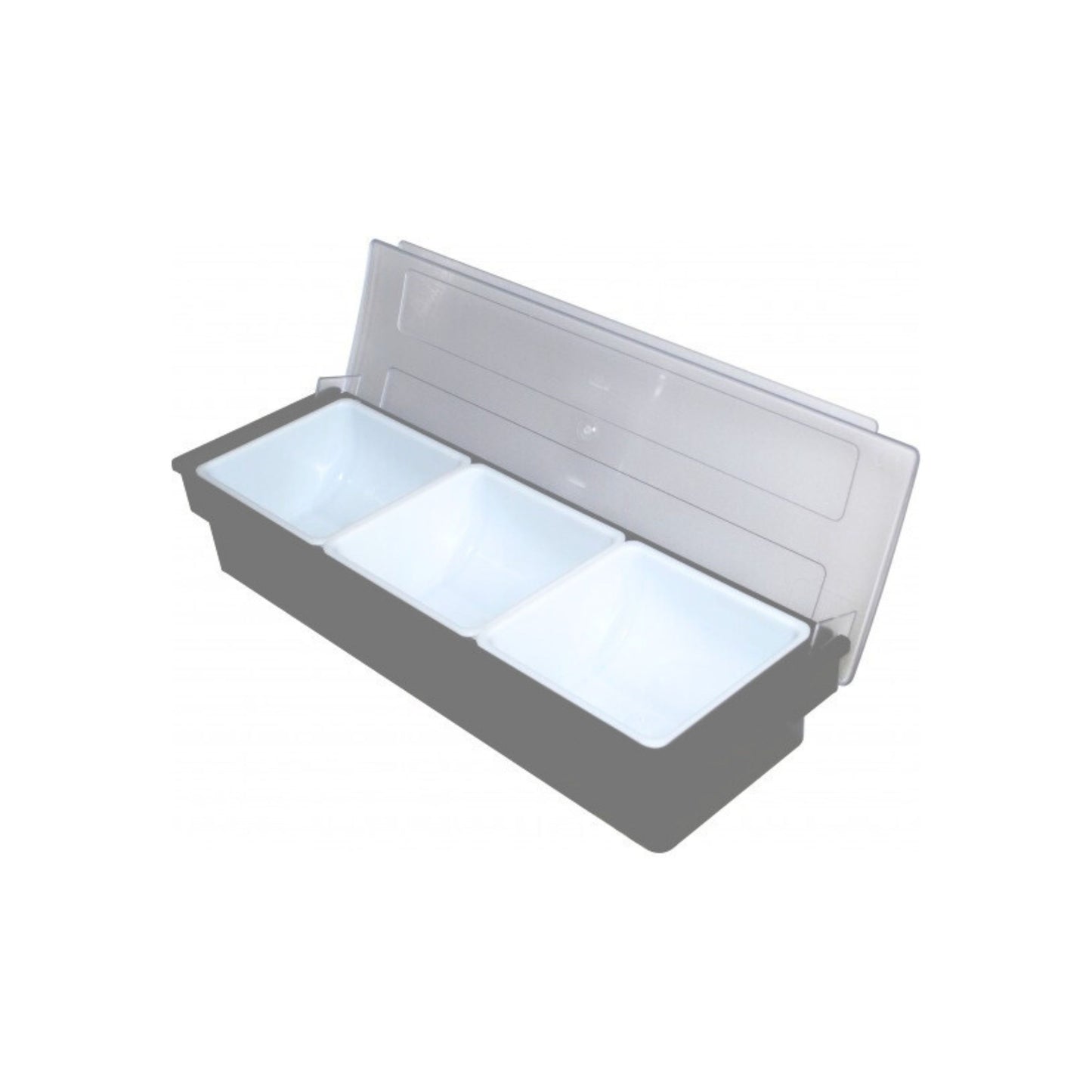 CAJA PARA CONDIMENTOS 3 COMPARTIMIENTOS PLÁSTICO