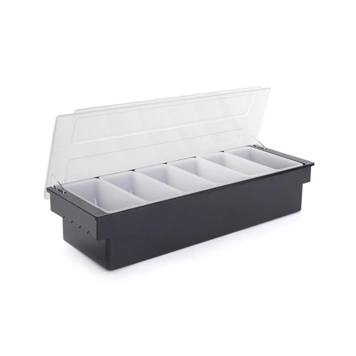 CAJA PARA CONDIMENTOS 6 COMPARTIMIENTOS PLÁSTICO