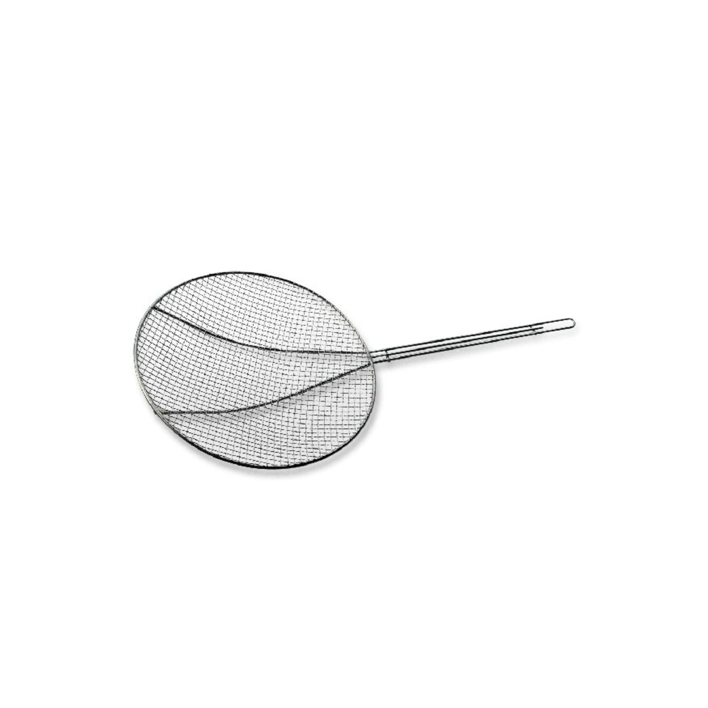 ESPUMADERA REDONDA MALLA DIÁMETRO 5" ACERO NIQUELADO