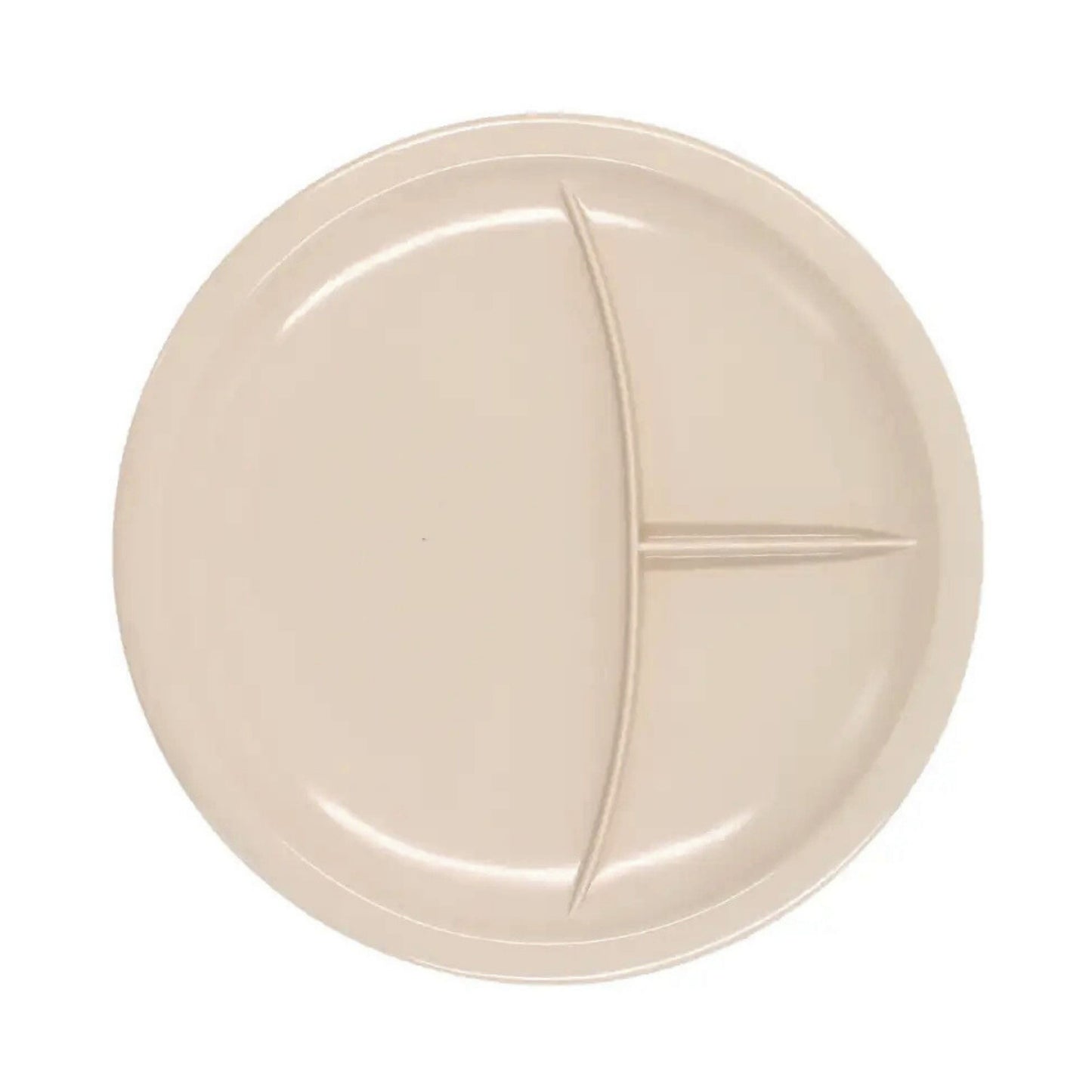 PLATO REDONDO 3 DIVISIONES MELAMINA BEIGE