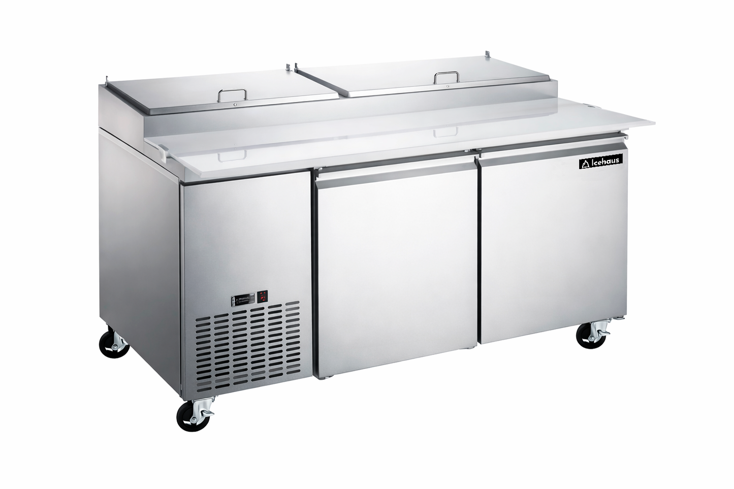 MESA DE PREPARACIÓN DE PIZZAS 2 PUERTAS MODELO MP-2P-SS-02