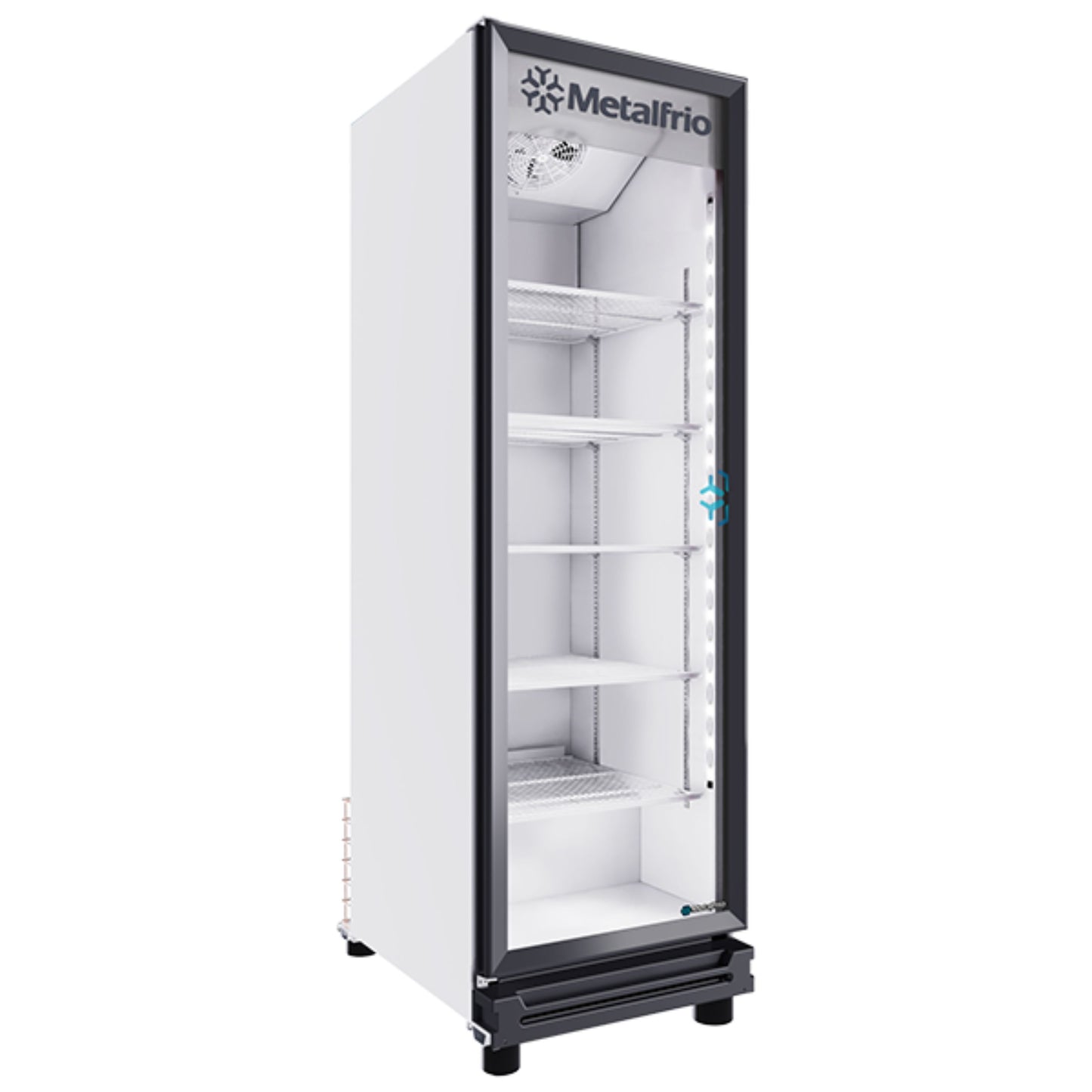 REFRIGERADOR VERTICAL CON CAPACIDAD DE 17.8 PIES³ (0.504 m³) CON 1 PUERTA DE CRISTAL, 5 PARRILLAS MODELO RB410
