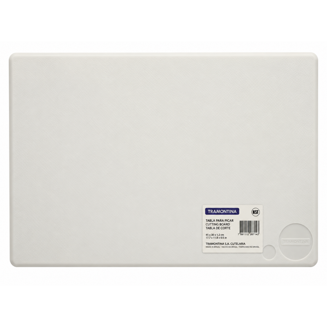 TABLA PARA CORTAR, COLOR BLANCO (38 X 51 X 1.2 CM) FABRICADA EN POLIPROPILENO CON CERTIFICACIÓN NSF. MODELO TAPACO-15B