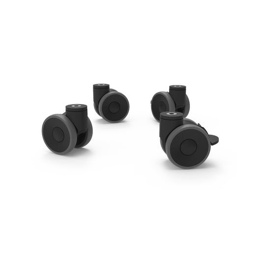 RUEDAS CON FRENO PARA STAND, INCLUYE 2 RUEDAS CON FRENO, 2 SIN FRENO Y CADENAS XUC012