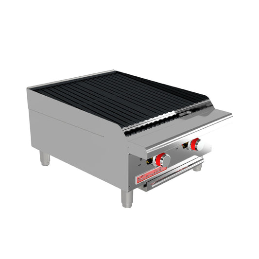 ASADOR A GAS CON 2 PARRILLAS REVERSIBLES ACV-2 DE MESA MASTER