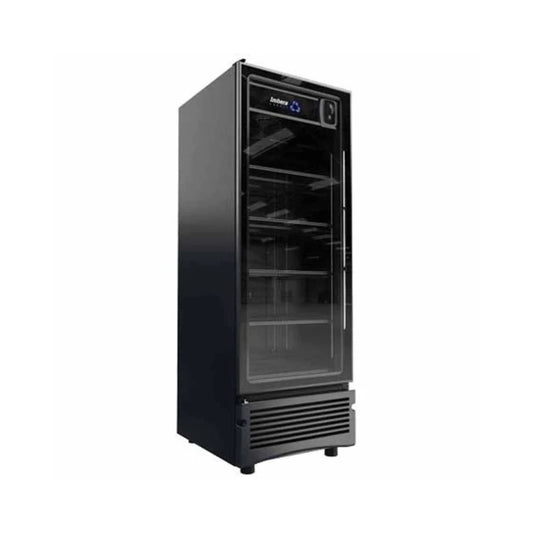 ENFRIADOR COBALT NEGRO CON 4 PARRILLAS CON CAPACIDAD DE 0.708 M³, 1 PUERTA DE CRISTAL, LUZ LED MODELO VR25