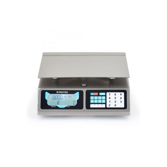 BÁSCULA MULTIFUNCIONAL 40 KG PESAJE PROFESIONAL HASTA 40KG, CONSTRUCCIÓN EN ACERO INOXIDABLE, FUNCIONES DE CAJA REGISTRADORA, MEMORIAS PROGRAMABLES Y BATERÍA RECARGABLE HASTA 150 HORAS