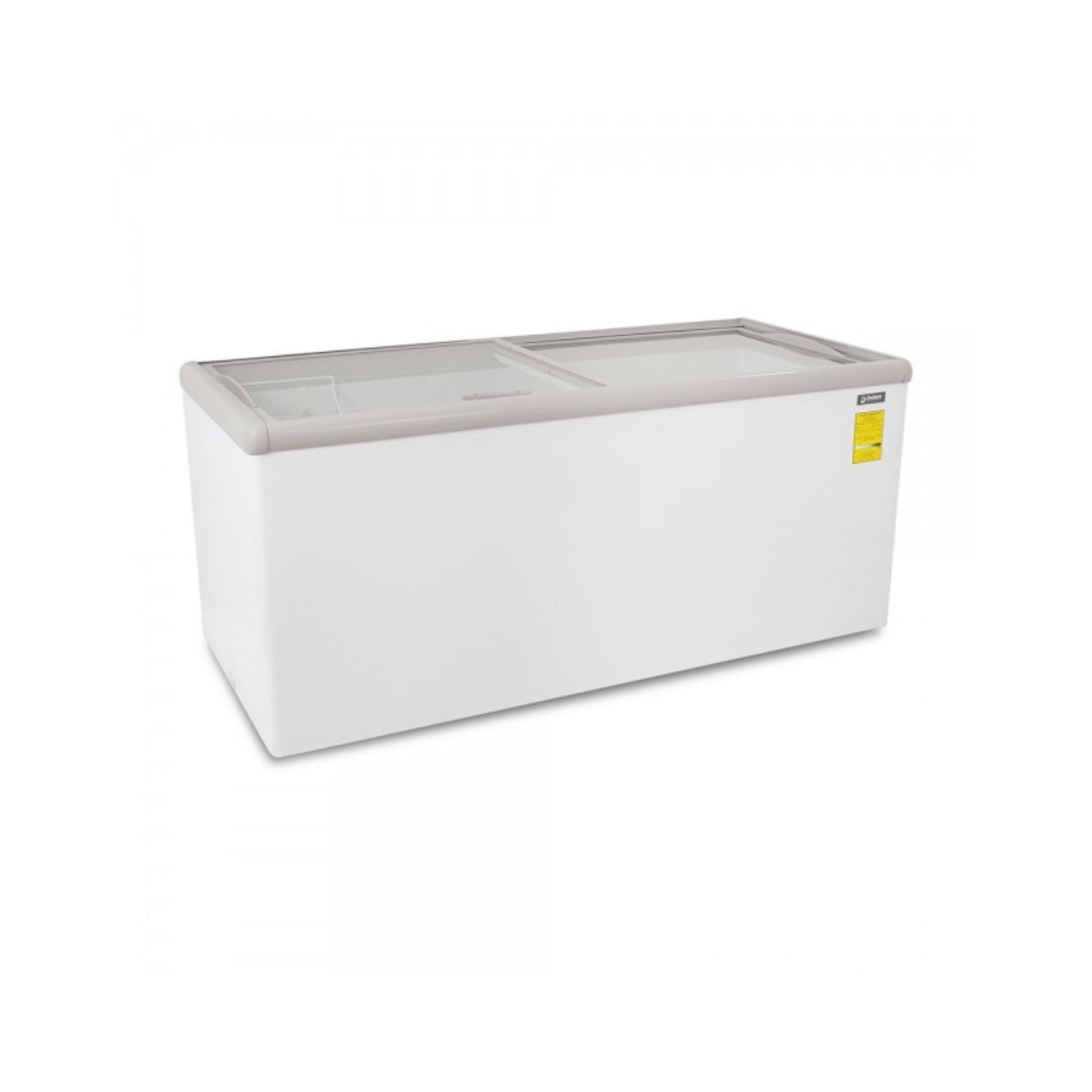 CONGELADOR HORIZONTAL PUERTA DE CRISTAL BLANCO CON 1 CANASTILLA CON CAPACIDAD DE 0.737 M³, TAPA DE CRISTAL PLANO, MODELO HF26 ST