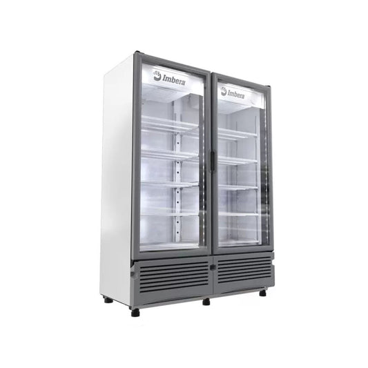 ENFRIADOR VERTICAL DE 10 PARRILLAS CON CAPACIDAD DE 1.19 M³, 2 PUERTAS DE CRISTAL, LUZ LED, MODELO G342