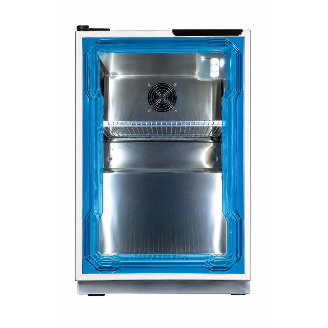 CONGELADOR VERTICAL DE 2 PARRILLAS CON CAPACIDAD DE 0.03 M³, 1 PUERTA, LUZ LED MODELO VMC01 M1