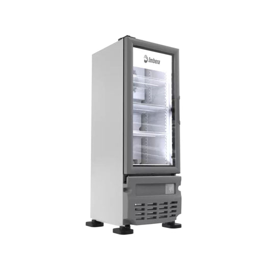 ENFRIADOR VERTICAL DE 3 PARRILLAS CON CAPACIDAD DE 0.14 M³, 1 PUERTA DE CRISTAL, LUZ LED MODELO VRS05