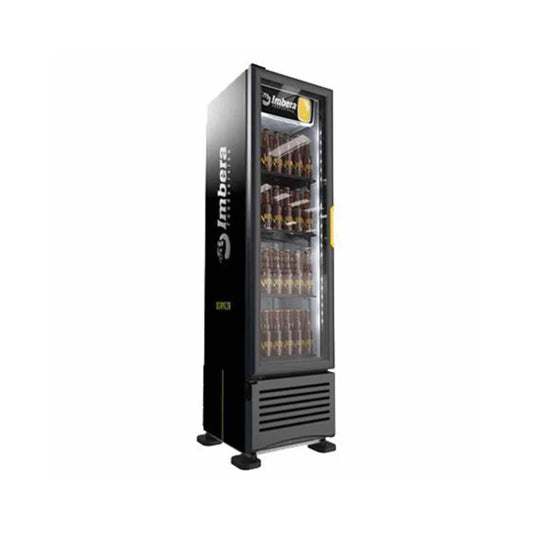 ENFRIADOR CERVECERO NEGRO CON 4 PARRILLAS CON CAPACIDAD DE 0.227 M³, 1 PUERTA DE CRISTAL, LUZ LED MODELO CCV144