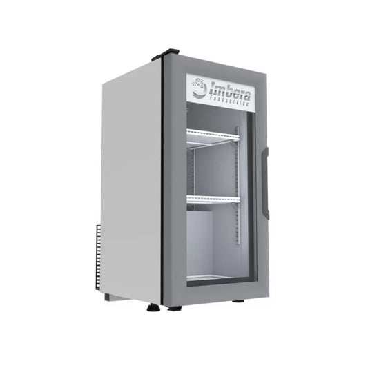 ENFRIADOR VERTICAL DE 3 PARRILLAS CON CAPACIDAD DE 0.11 M³, 1 PUERTA DE CRISTAL, LUZ LED MODELO VR04D