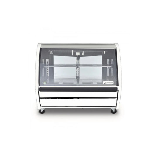 VITRINA CREMERA BLANCO/NEGRO CON 4 PARRILLAS CON CAPACIDAD DE 0.383 M³ CRISTAL CURVO MODELO PHS-14 Blanco