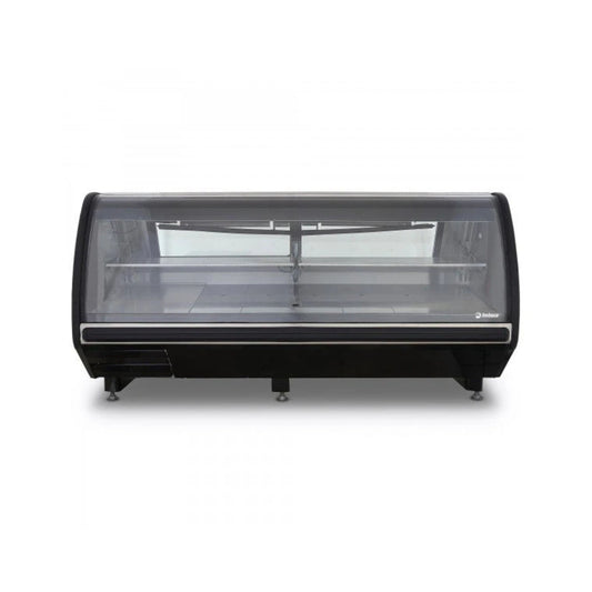 VITRINA CARNICERA NEGRO/BLANCO CON 2 PARRILLAS CON CAPACIDAD DE 1.670 M³ CRISTAL CURVO MODELO PHD-25 Blanco