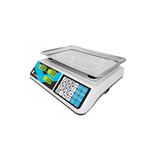 BÁSCULA BPK-40P PESAJE PROFESIONAL HASTA 40KG CON CAJA REGISTRADORA, DISPLAY ILUMINADO Y MEMORIAS PARA PRODUCTOS DE ALTA ROTACIÓN