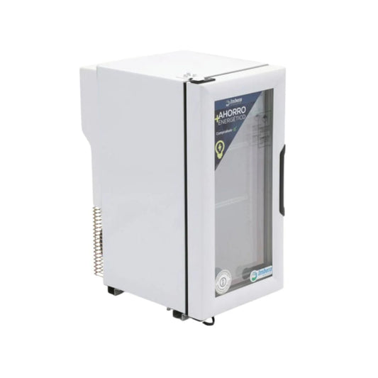 CONGELADOR VERTICAL BLANCO CON 3 PARRILLAS CON CAPACIDAD DE 0.042 M³, 1 PUERTA DE CRISTAL, LUZ LED MODELO VF1.5