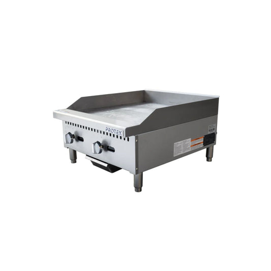 PLANCHA A GAS DE USO RUDO EN ACERO INOXIDABLE PROTEK CON PLANCHA DE ACERO ROLADO MODELO PLP-600G